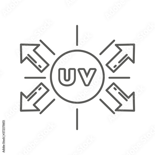 Uv rays resistant surface concept isolated icon