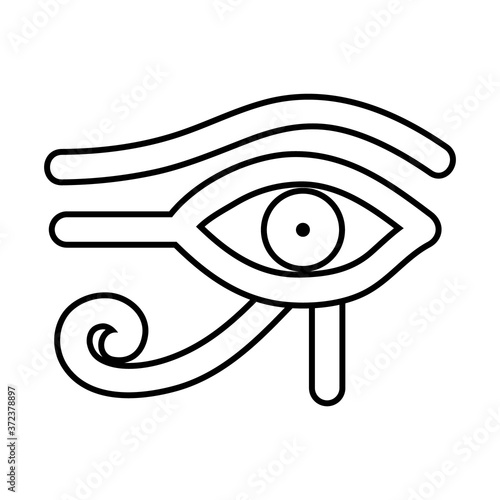eye of ra icon, line style