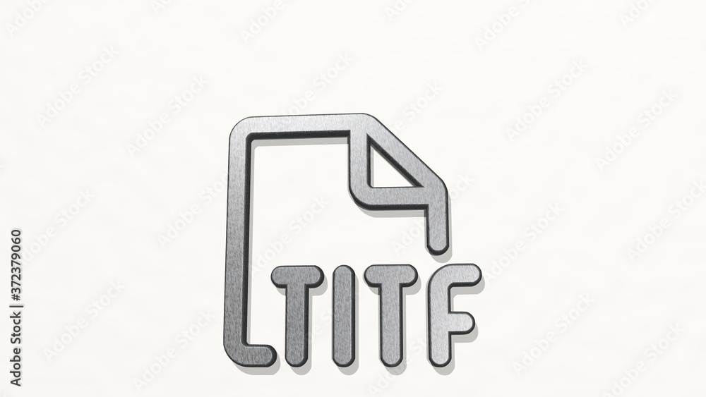 image file tiff 3D icon on the wall, 3D illustration for background and business image file tiff 3D icon on the wall, 3D illustration for background and business