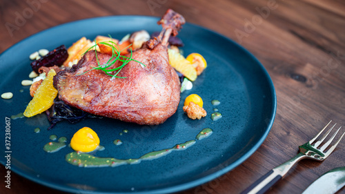 Canvas Print Confit Duck Leg