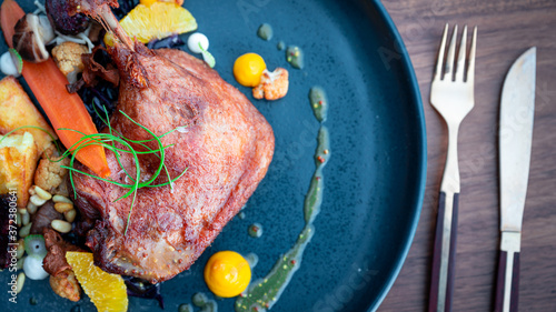 Canvas Print Confit Duck Leg