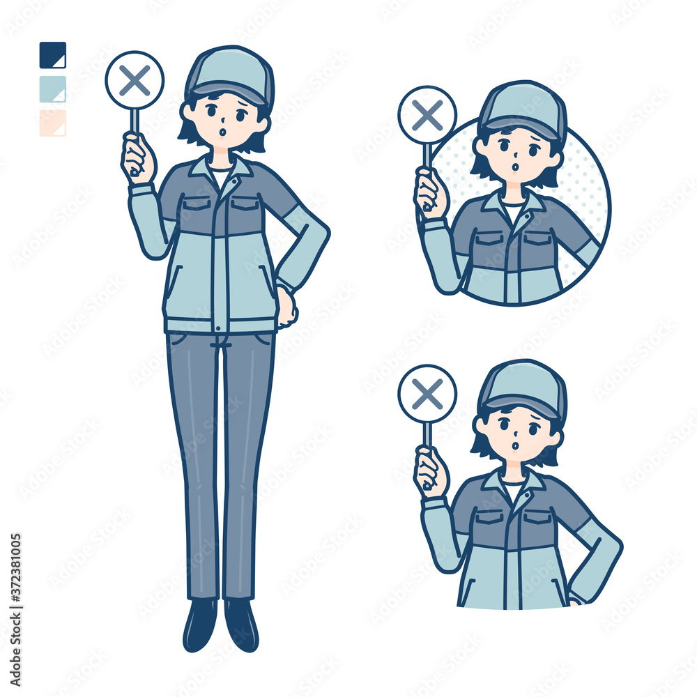 simple delivery woman_cross-panel simple delivery woman_cross-panel