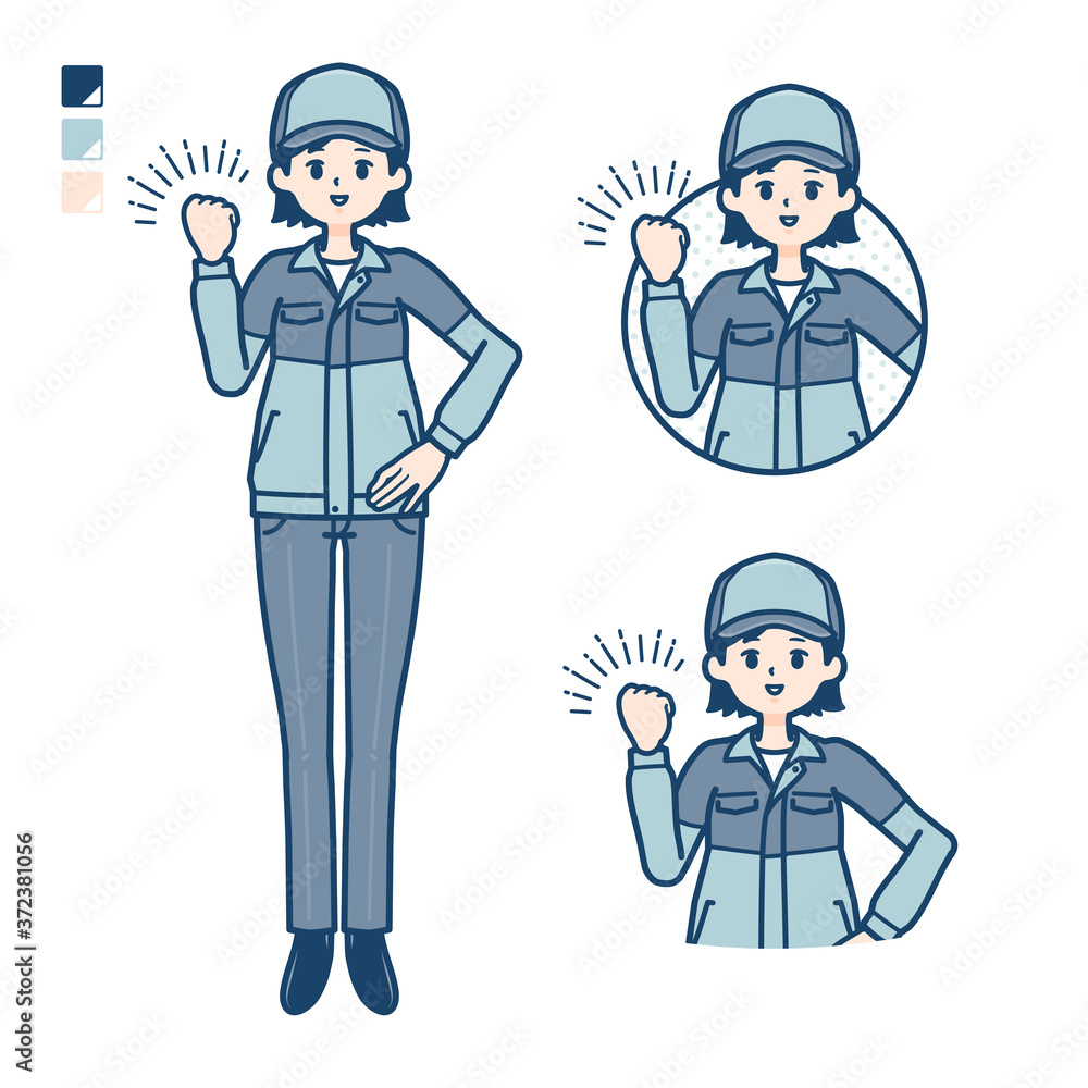 simple delivery woman_fist-pump simple delivery woman_fist-pump
