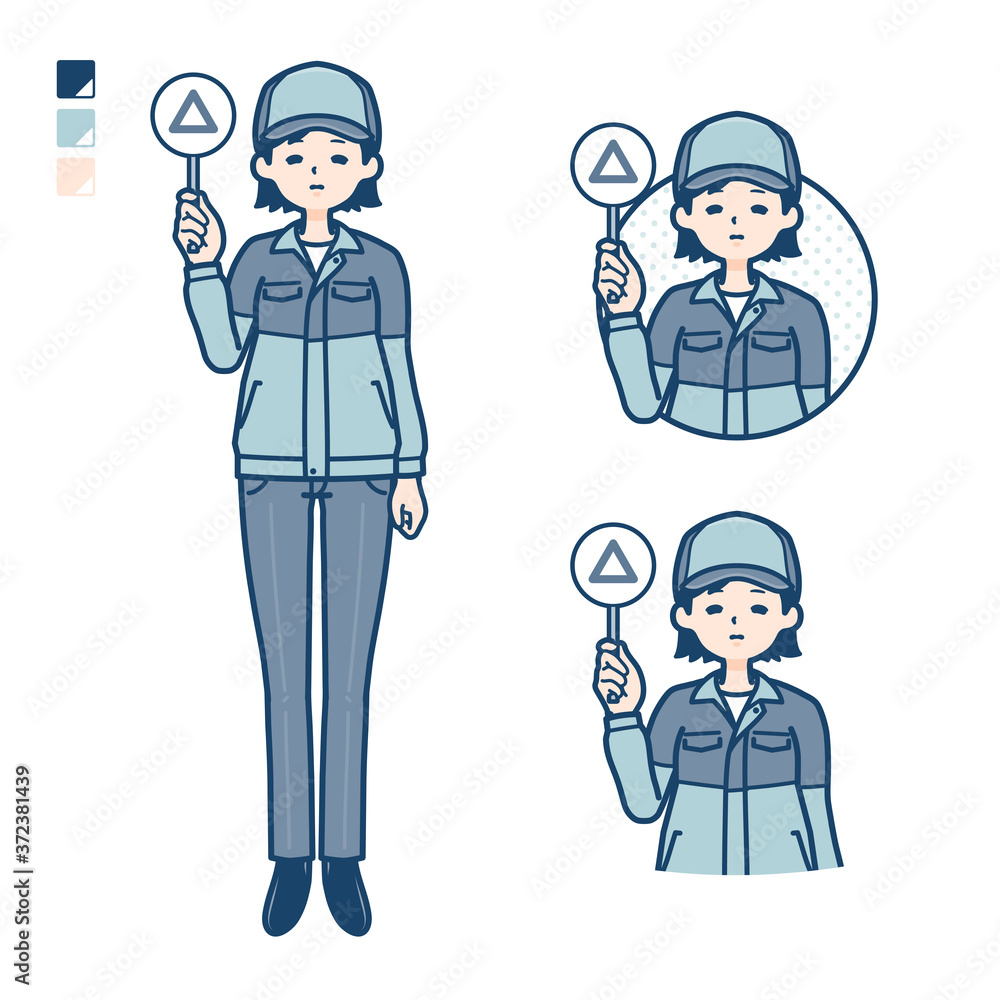 simple delivery woman_Triangle-panel simple delivery woman_Triangle-panel