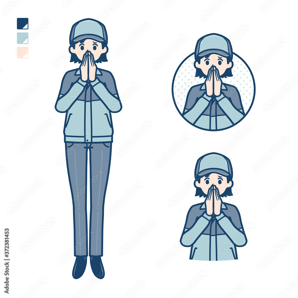 simple delivery woman_uneasy simple delivery woman_uneasy