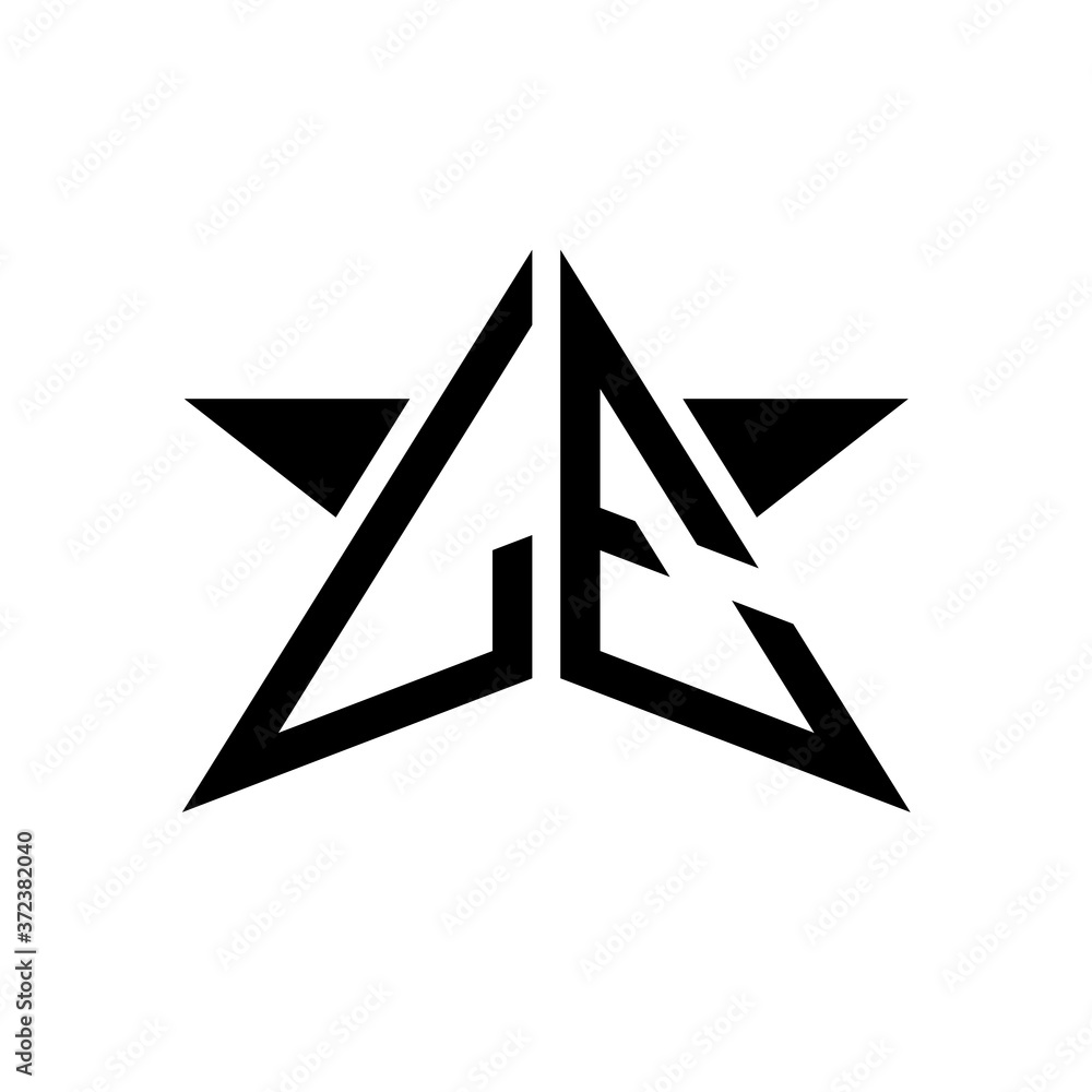 Initial Star Monogram Logo LE Initial Star Monogram Logo LE