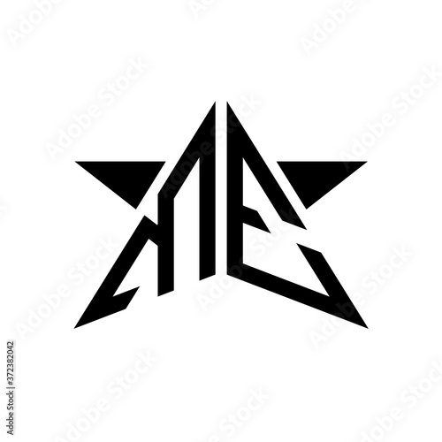 Initial Star Monogram Logo ME