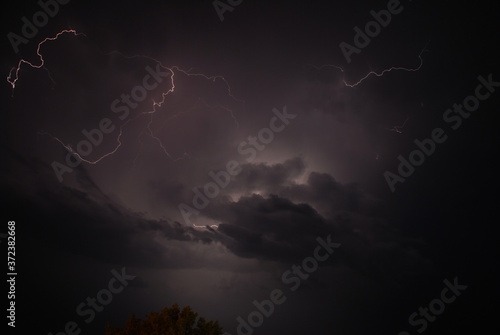 lightning in the night sky near Murdo SD