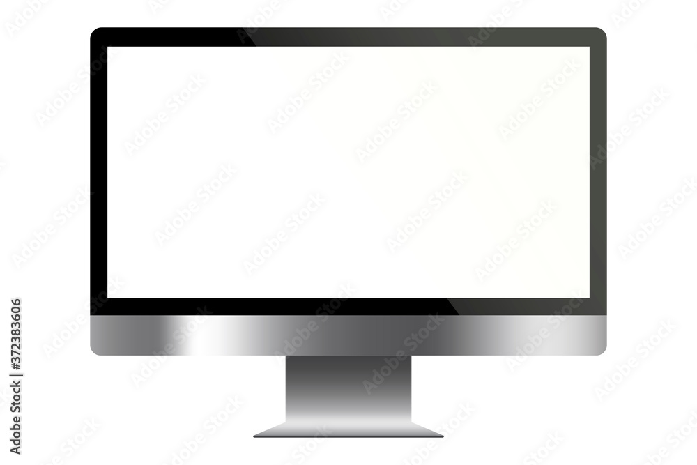 Monitor screen. Blank desktop monitor. LCD display illustration. Vector illustration. Stock image. Monitor screen. Blank desktop monitor. LCD display illustration. Vector illustration. Stock image.