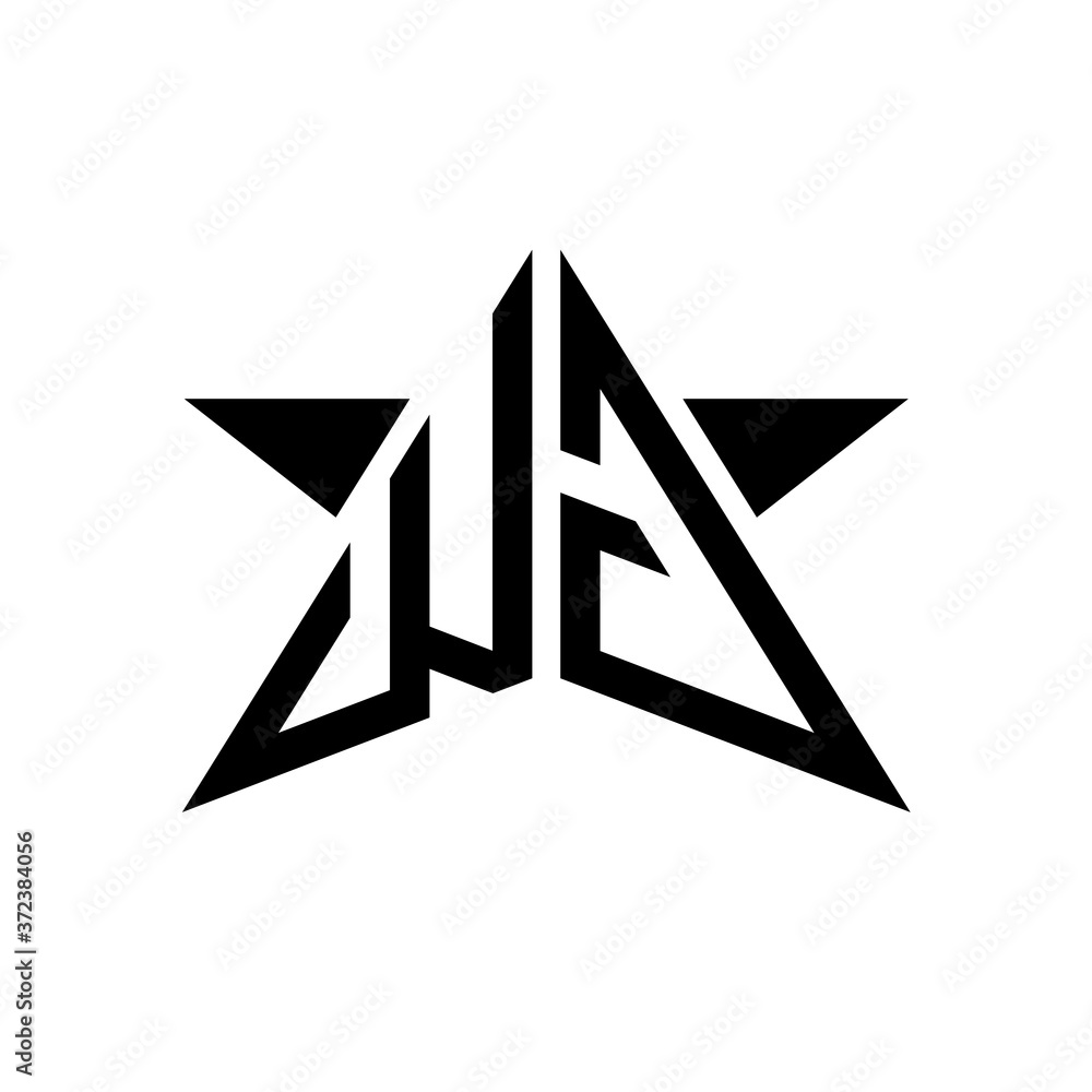Initial Star Monogram Logo WG Initial Star Monogram Logo WG