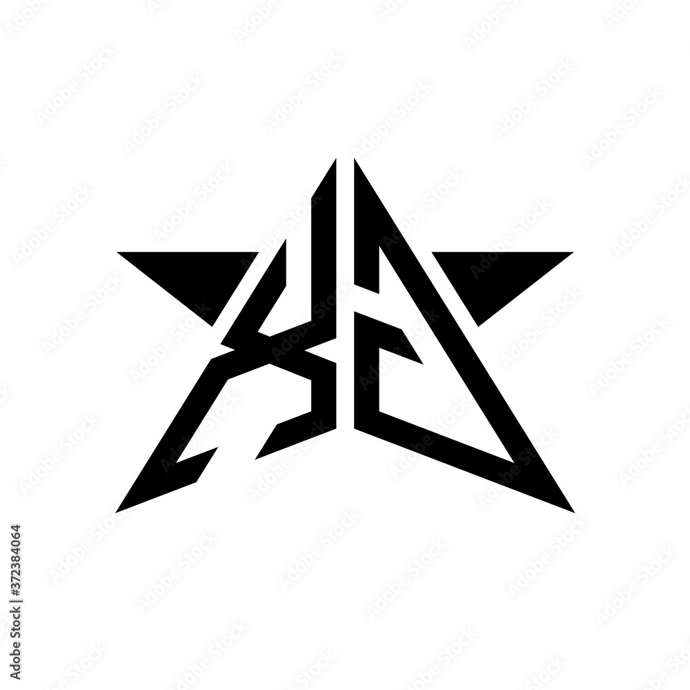 Initial Star Monogram Logo XG Initial Star Monogram Logo XG