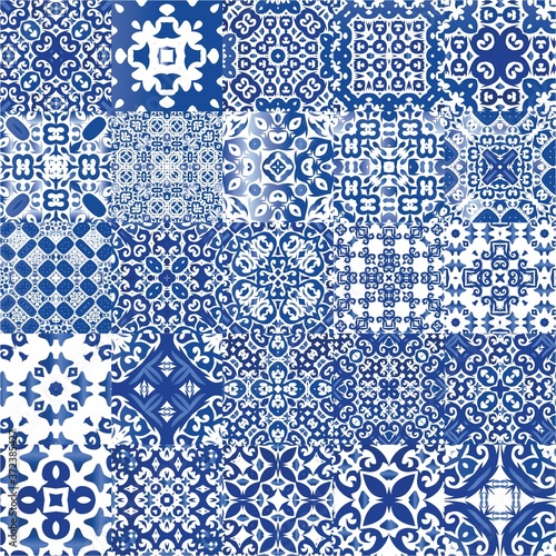 Traditional ornate portuguese azulejos.