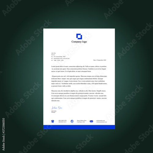 Elegant personal letterhead template design