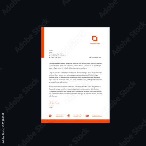 Elegant business letterhead template design