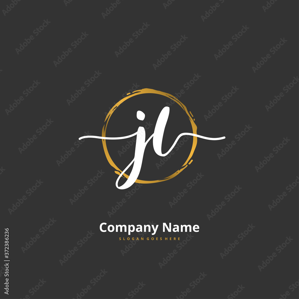 J L JL Initial handwriting and signature logo design with circle. Beautiful design handwritten logo for fashion, team, wedding, luxury logo. J L JL Initial handwriting and signature logo design with circle. Beautiful design handwritten logo for fashion, team, wedding, luxury logo.
