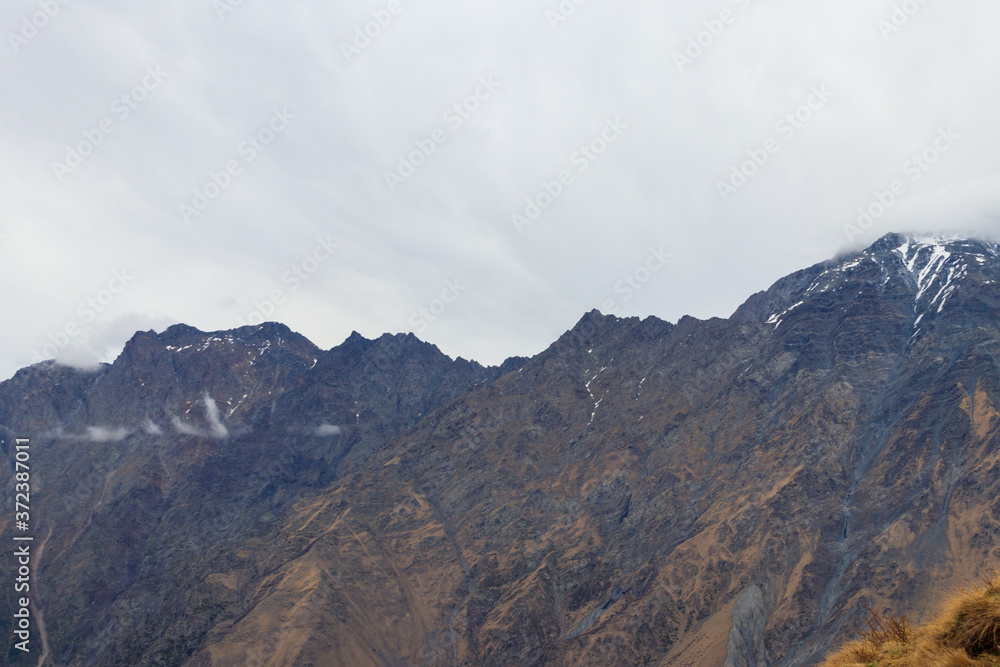 View on the Caucasus mountains in Georgia