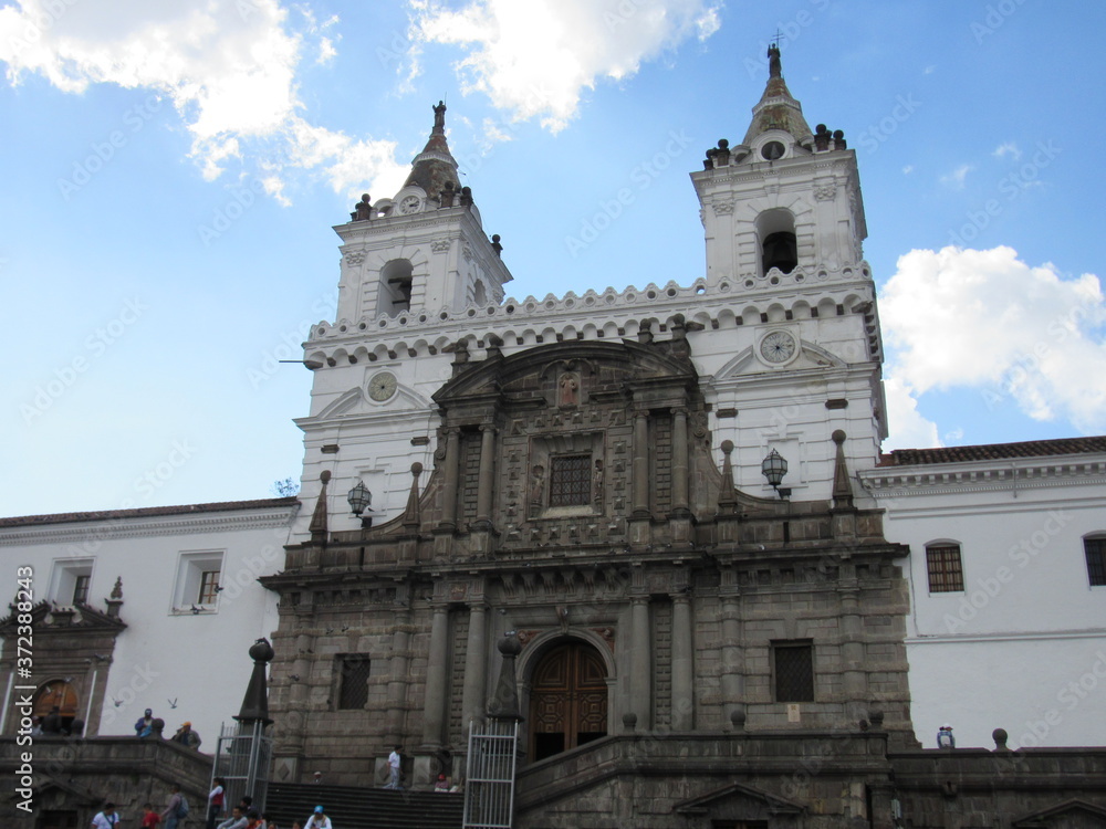 HISTORIC CENTER.  QUITO, ECUADOR. SAINT FRANCIS CHURCH