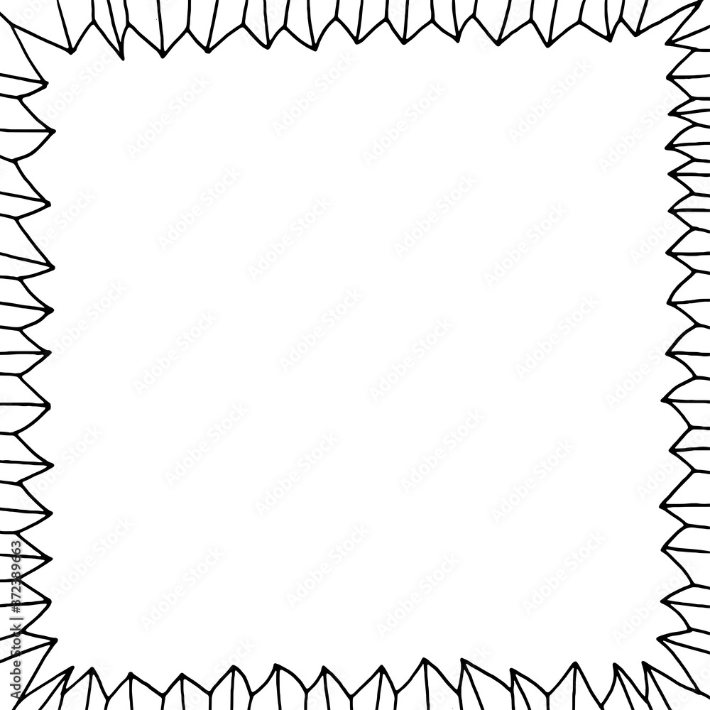 Hand-drawn sketch frames in doodle style. Hand-drawn sketch frames in doodle style.