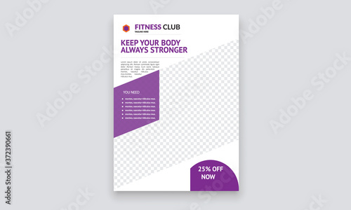 corporate fitness flyer design template