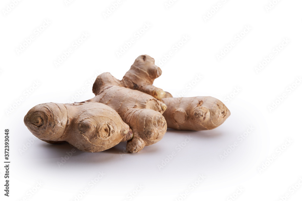 ginger root with clipping path on white background ginger root with clipping path on white background