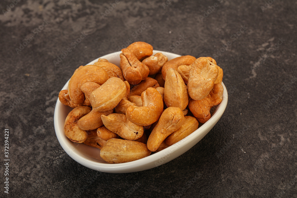 Cashew heap in the bowl Cashew heap in the bowl