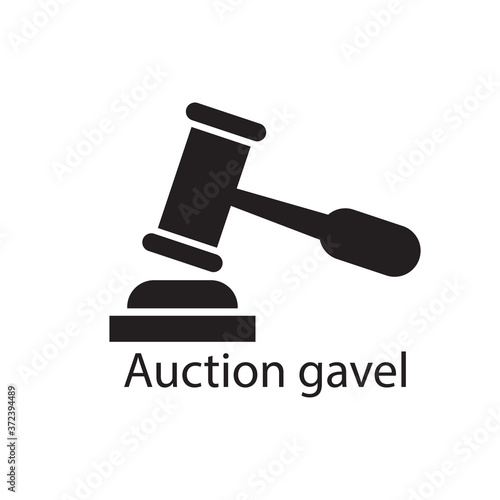 Auction gavel icon black vector illustration