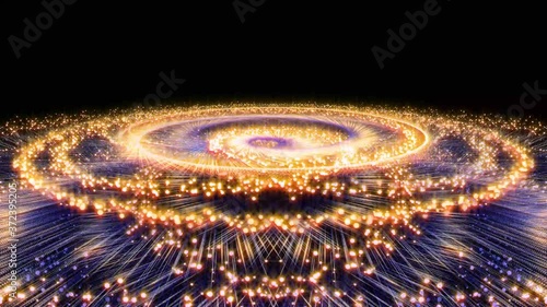 Wallpaper Mural  Two golden shooting stars that swirl and rise Glitter particles Torontodigital.ca