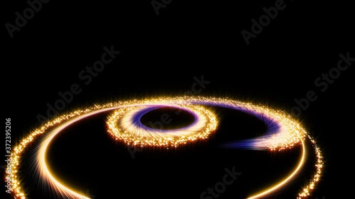  Golden shooting star glitter particles that swirl and rise