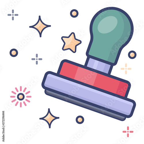 
Distinctive impression or quality, rubber stamp icon 
