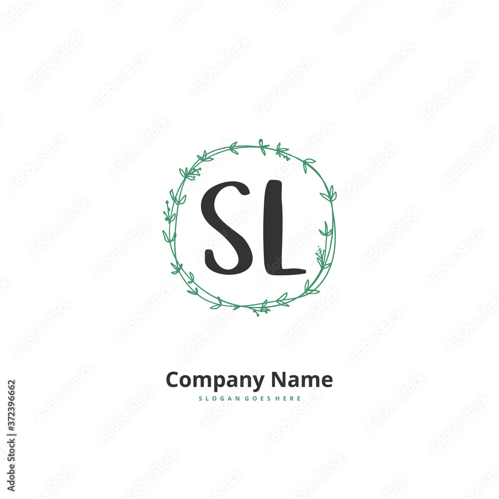S L SL Initial handwriting and signature logo design with circle. Beautiful design handwritten logo for fashion, team, wedding, luxury logo. S L SL Initial handwriting and signature logo design with circle. Beautiful design handwritten logo for fashion, team, wedding, luxury logo.