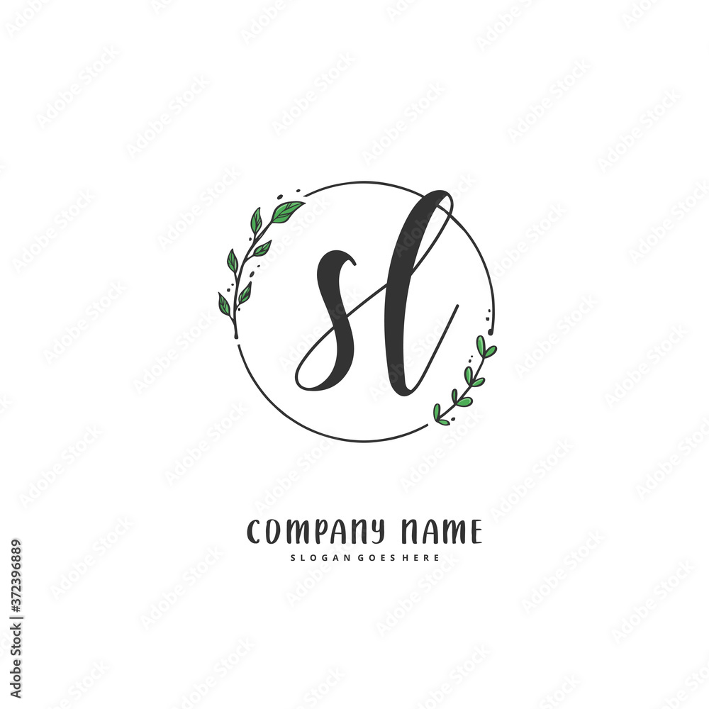 S L SL Initial handwriting and signature logo design with circle. Beautiful design handwritten logo for fashion, team, wedding, luxury logo. S L SL Initial handwriting and signature logo design with circle. Beautiful design handwritten logo for fashion, team, wedding, luxury logo.
