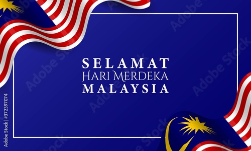 Malaysia Independence Day Background. Translate : Happy Independence Day.