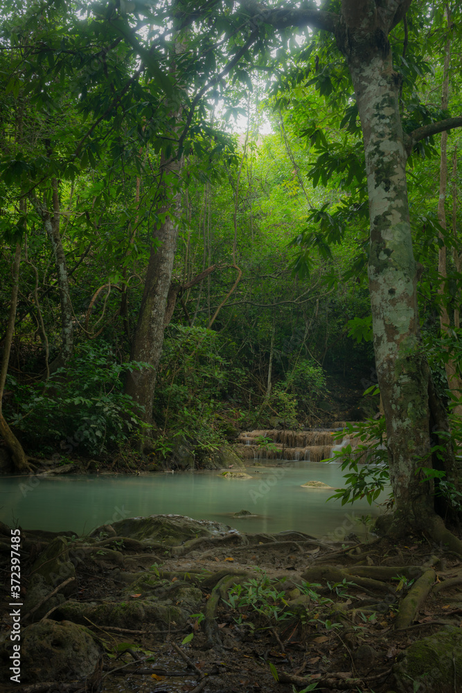 In the Thailand Jungles of Kanchanaburi is the Fairytale Realm know as Erawan In the Thailand Jungles of Kanchanaburi is the Fairytale Realm know as Erawan