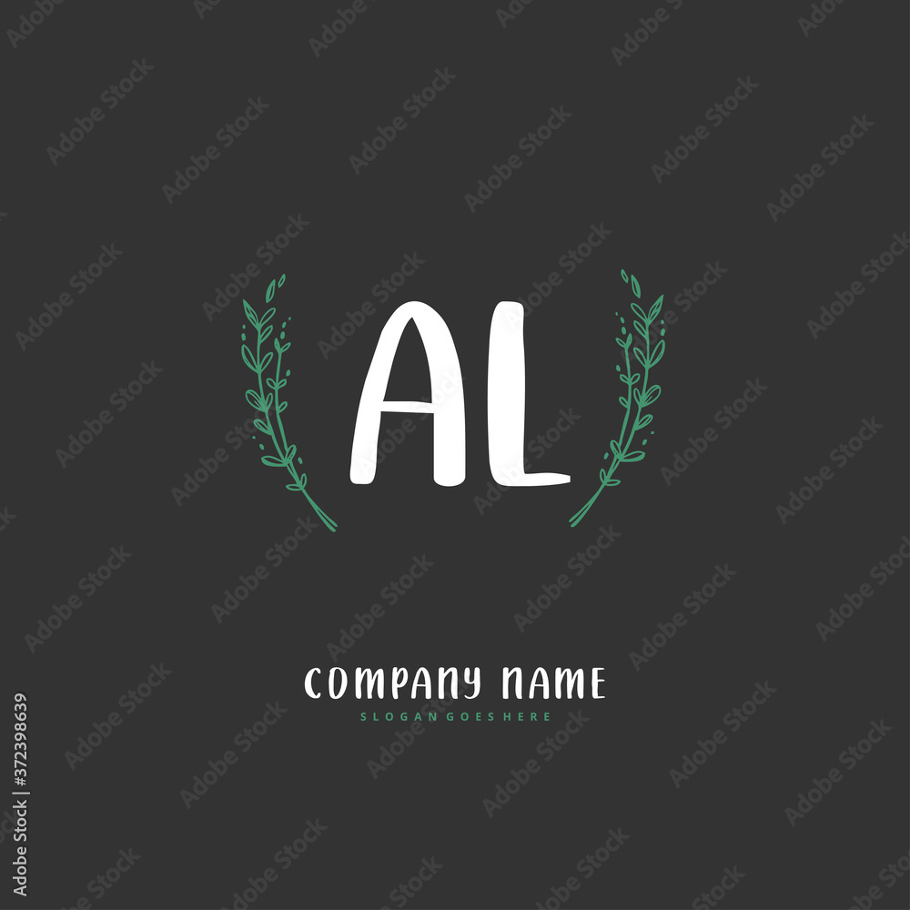A L AL Initial handwriting and signature logo design with circle. Beautiful design handwritten logo for fashion, team, wedding, luxury logo. A L AL Initial handwriting and signature logo design with circle. Beautiful design handwritten logo for fashion, team, wedding, luxury logo.
