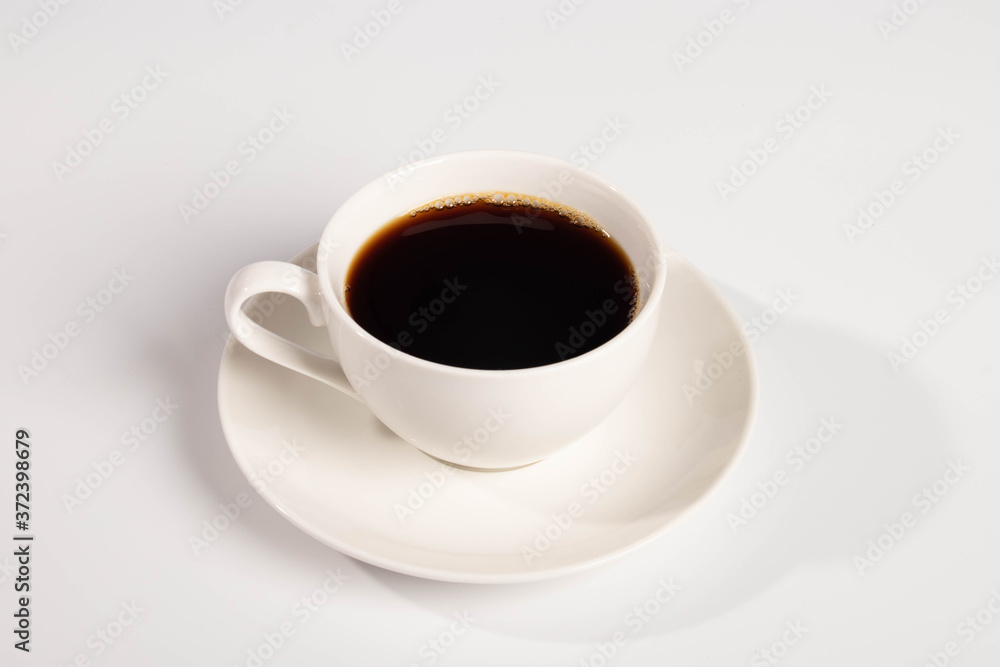 cup of coffee on white background cup of coffee on white background