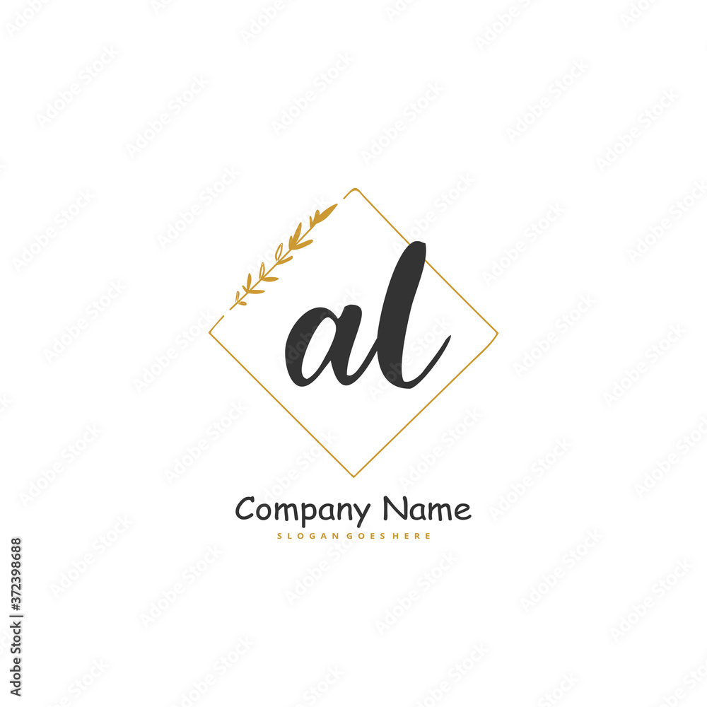 A L AL Initial handwriting and signature logo design with circle. Beautiful design handwritten logo for fashion, team, wedding, luxury logo. A L AL Initial handwriting and signature logo design with circle. Beautiful design handwritten logo for fashion, team, wedding, luxury logo.