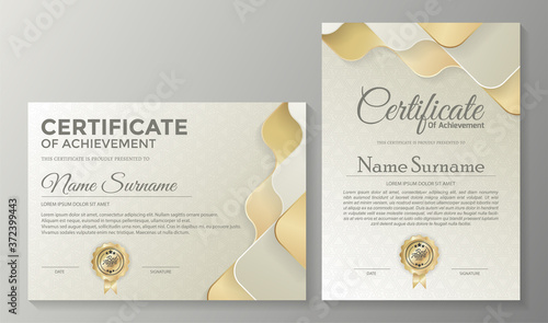 Professional certificate template diploma award design
