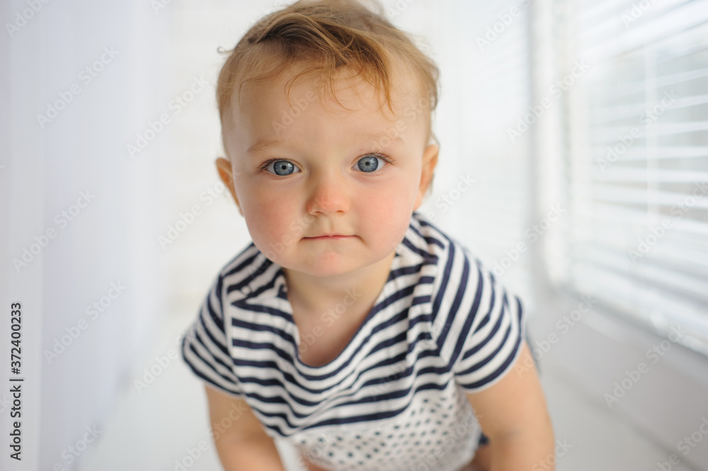 Close-up portrait of a small child.
