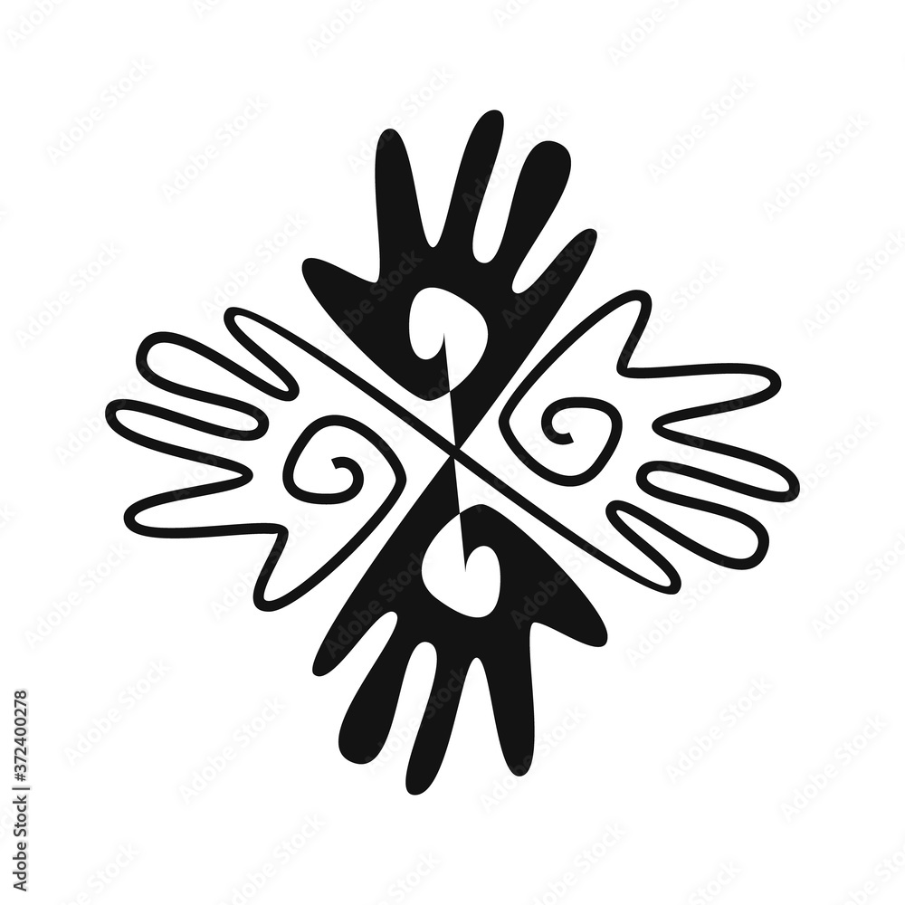 hand community creative logo concept hand community creative logo concept