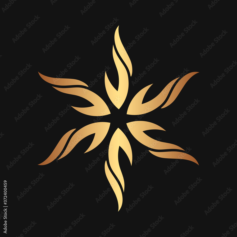 modern and luxury flower logo concept
