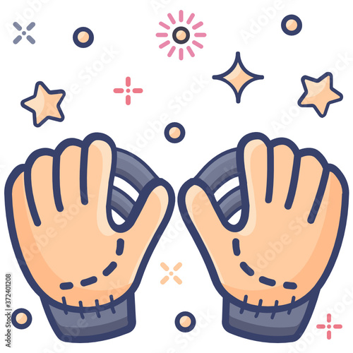 
Flat design of wicket keeper, editable vector
