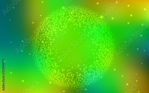 Light Green, Yellow vector layout with cosmic stars. Modern abstract illustration with Big Dipper stars. Smart design for your business advert.