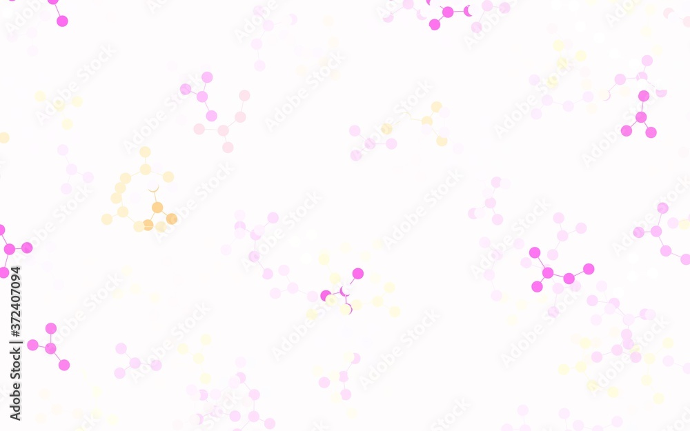 Light Pink, Yellow vector texture with artificial intelligence concept.