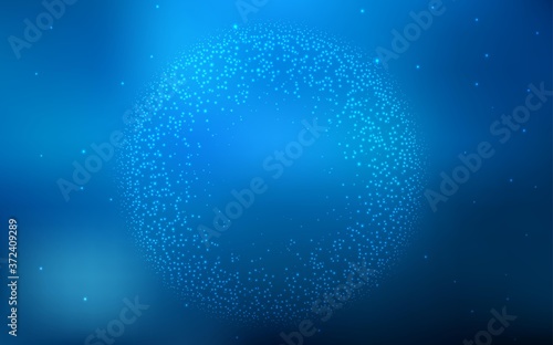 Dark BLUE vector background with galaxy stars. Space stars on blurred abstract background with gradient. Pattern for astrology websites.
