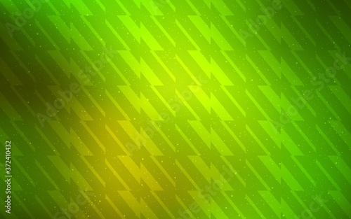 Light Green, Yellow vector background with straight lines. Shining colored illustration with sharp stripes. Pattern for ads, posters, banners.