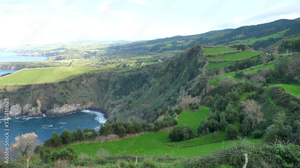 Beautiful Rocky Cliffs and Coastal View Of S��o Miguel Island, Azores Beautiful Rocky Cliffs and Coastal View Of S��o Miguel Island, Azores