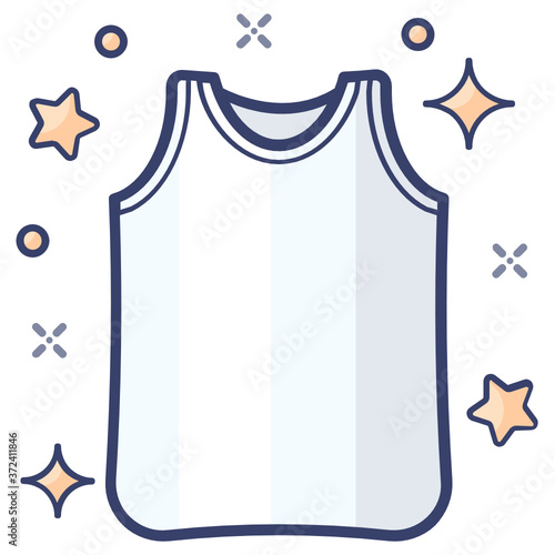 
Trendy flat design of tank top, sleeveless shirt 
