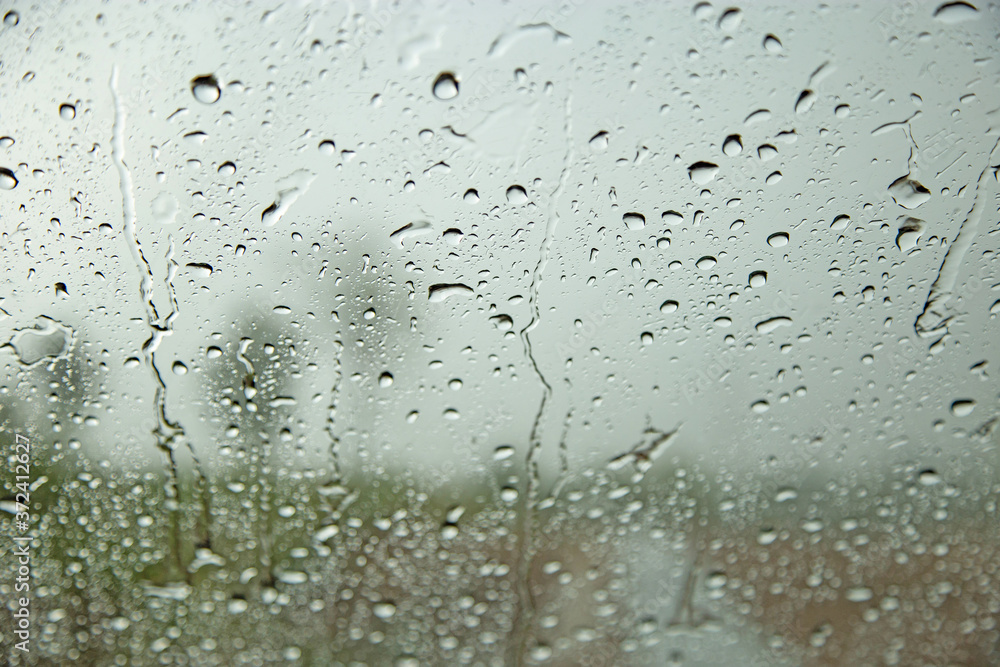 Rain drop on car's glass window. Rain drop on car's glass window.