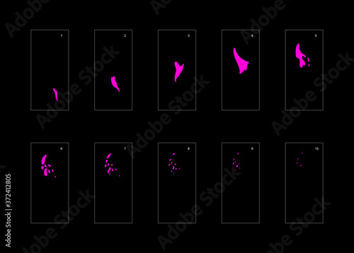 Smoke effect. poison smoke animation sprite sheet. classic poison smoke effect animation for game or cartoon or animation. vector style poison animation effect 1756.