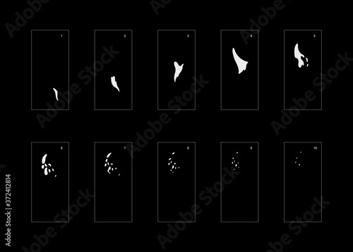 Smoke effect. smoke animation sprite sheet. classic smoke effect animation for game or cartoon or animation. vector style animation effect 1751.